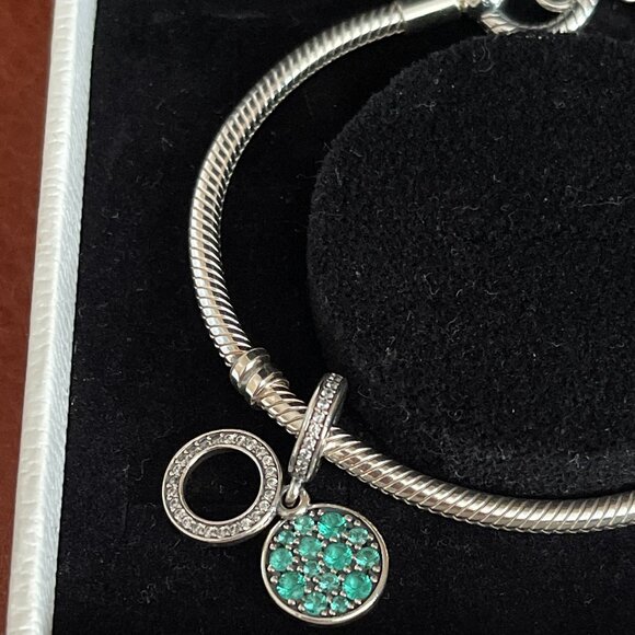 Pandora Moments T-Bar Snake Chain Bracelet 18cm /7.2 inch - Picture 3 of 10